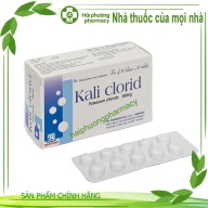 Kali Clorid ( potassium chloride 500mg) hộp*10 vỉ*10 viên