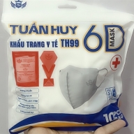 Khẩu trang y tế TH99 6D Mask Tuấn Huy túi*10 cái