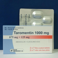 Taromentin 1000mg (875mg+125mg)h*2 vỉ*7 viên