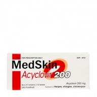 Medskin Acyclovir 200mg Hộp 5 vỉ * 10 viên