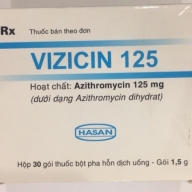 Vizicin 125 (azithromycin 125mg) - Hộp 30 gói
