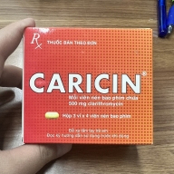 Caricin (clarithromycin 500 mg ) hộp*3 vỉ*4 viên