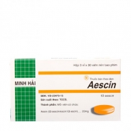 Aescin 20mg (3 vỉ x 30 viên/hộp)