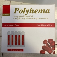 Polyhema (sắt nguyên tố 50mg/10ml ) hộp*40 ống*10ml