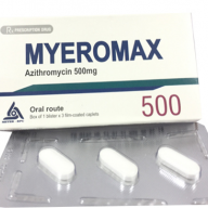 Myeromax (azithromycin 500mg) Hộp 3 viên