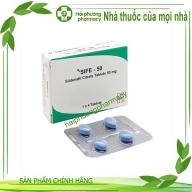 Sife-50 ( Sildenafil 50 mg) hộp lớn*5 hộp nhỏ*1 vỉ*4 viên