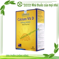 Calcium /Vit D 600mg/400IU Lomeva hộp*30 viên (TDN)