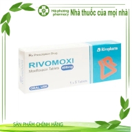 Thuốc Rivomoxi 400mg Hanoi Pharma điều trị nhiễm khuẩn hộp 1 vỉ * 5 viên