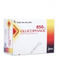 Glucophage 850mg (5 vỉ x 20 viên/hộp)