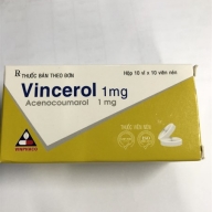 Vincerol 1mg (Acenocoumarol) H*10 vỉ x10 viên - Vĩnh Phúc
