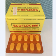 Ecoflox Ciprofloxacin 500mg Hộp 100 viên