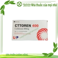 Cttoren 400 (cefditoren 400 mg ) hộp*1 vỉ*10 viên