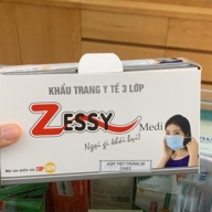 Khẩu trang zessy y tế 3 lớp Hộp 20 cái có túi bóng