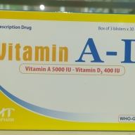 Vitamin A-D hataphar 3 vỉ * 30 viên