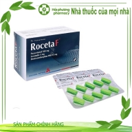 RocetoF ( paracetamol 500 mg , Loratadine 5 mg, Dextromethorphan HBr 15 mg ) hộp* 10 vỉ*10 viên