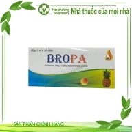 Bropa ( Bromelain 50 mg, Alphachymotrypsin 4.200 iu ) hộp*3 vỉ*10 viên