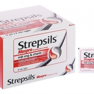 Strepsil maxpro (Mật ong và chanh)hộp 12 vỉ*8 viên