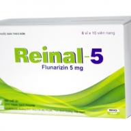 Reinal (Flunarizine 5mg)Hộp 6 vỉ x 10 viên