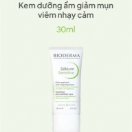 Kem dưỡng ẩm giảm mụn viêm nhạy cảm bioderma sebium Sensitive 30ml