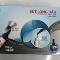 TL032 Bút lông đầu PM09 đen hộp*10 cái