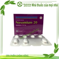 Nexomium 20 (esomeprazol 20mg) hộp*2 vỉ*7 viên