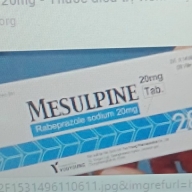 Mesulpine 20mg (rabeprazol 20mg) hộp 28 viên