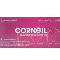 Corneil-2.5 ( bisoprolol fumarat 2.5 mg ) hộp*6 vỉ*10 viên