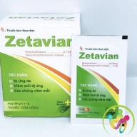 Zetavian (betamethason 0.125mg , dexchlorpheniramin maleat 1 mg ) hộp*20 gói*1g