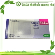 Coryol 12,5 mg hộp*28 viên ( 4 vỉ*7 viên)