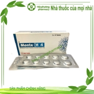 Monte H4 ( Montelukast 4 mg) hộp*3 vỉ*10 viên