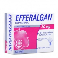 EFFERALGAN 80mg dạng bột sủi Hộp 12 gói ( date 2027 )