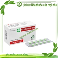 Propranolol 40mg hộp* 10 vỉ*10 viên