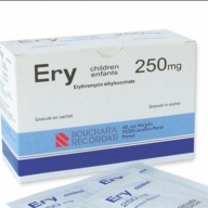 Ery 250mg (erythromycin) Pháp Hộp 24 gói