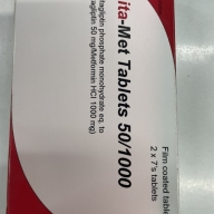 Sita-Met Tablets 50/1000 (Sitagliptin 50 mg) hộp 2 vỉ x 7 viên