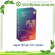 Bao cao su Jaguar 003 gai 10% Lidocain hộp*12 cái