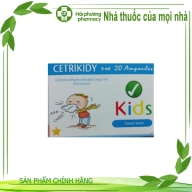 Cetrikidy 5 ml Kids vị ngọt dễ uống ( cetirizin dihydroclorid 5 mg/5ml ) hộp*20 ống