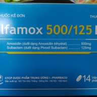 Zelfamox 500/125 DT ( Amoxicilin, sulbactam ) TW1 hộp*14 viên