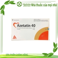 Azetatin 40 (atorvastatin 40 mg , ezetimibe 10 mg ) hộp*10 vỉ*10 viên