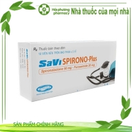 Savi Spirono-Plus ( Spironolactone 50 mg -furosemide 20 mg ) hộp*2 vỉ*10 viên