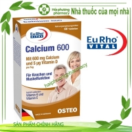 Viên uống bổ sung canxi EuRho® Vital Calcium 600 h*2 vỉ*15 viên