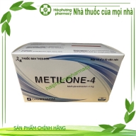 Metilone-4 (methylprednisolon 4 mg) hộp*10 vỉ*10 viên