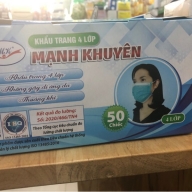 Khẩu trang mạnh khuyên xám 4 lớp H* 50 cái