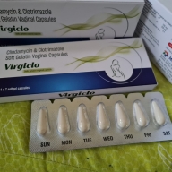 Viên đặt phụ khoa Virgiclo (clindamycin & Clotrimazole , Vaginal ) hộp*1 vỉ*7 viên