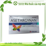 Viên nén đặt phụ khoa Asetargynan (metronidazol,nystatine ) hộp*1 vỉ*10 viên