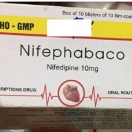 Nifephabaco (Nifedipin) 10 mg H*10 vỉ*10 viên