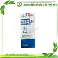 Xịt mũi Metalin (oxymethazolin hydroclorid 0.05%) giảm nghẹt mũi, sổ mũi dùng cho trẻ e từ 12 tuổi trở lên và người lớn lọ*15ml