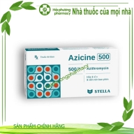 Azicine (azithromycon 500 mg) stella hộp*1 vỉ*6 viên