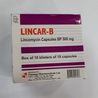 LINCAR-B(Lincomycin 500mg) - Hộp 10 vỉ x 10 viên