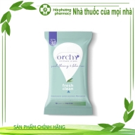 (KU001) Khăn ướt vệ sinh phụ nữ Orchy Fresh & Clean Xanh lá sạch thoáng & khử mùi Hộp*10 gói