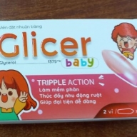 Viên đặt nhuận tràng Glicer ( glucerol ..1375 mg) baby hộp 2 vỉ*5 viên